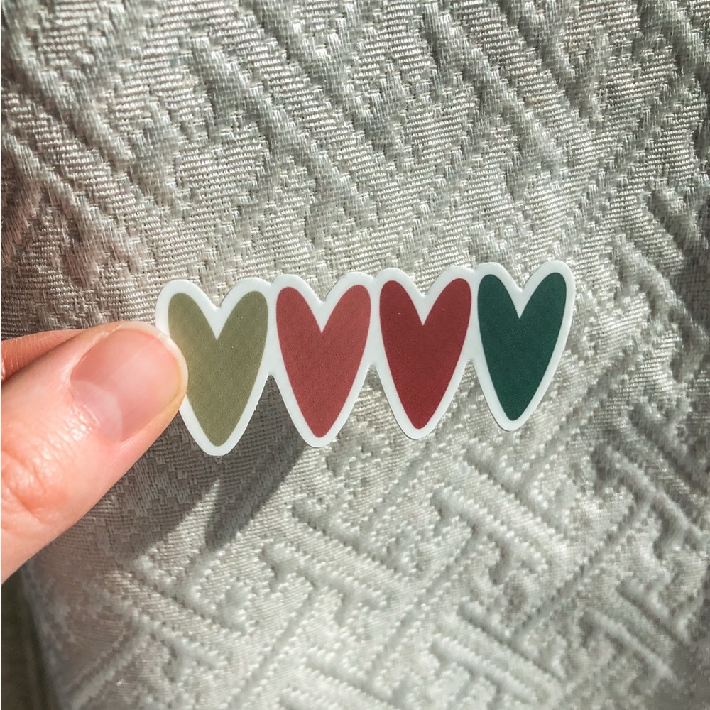Heart Pattern Stickers - Multicolor
